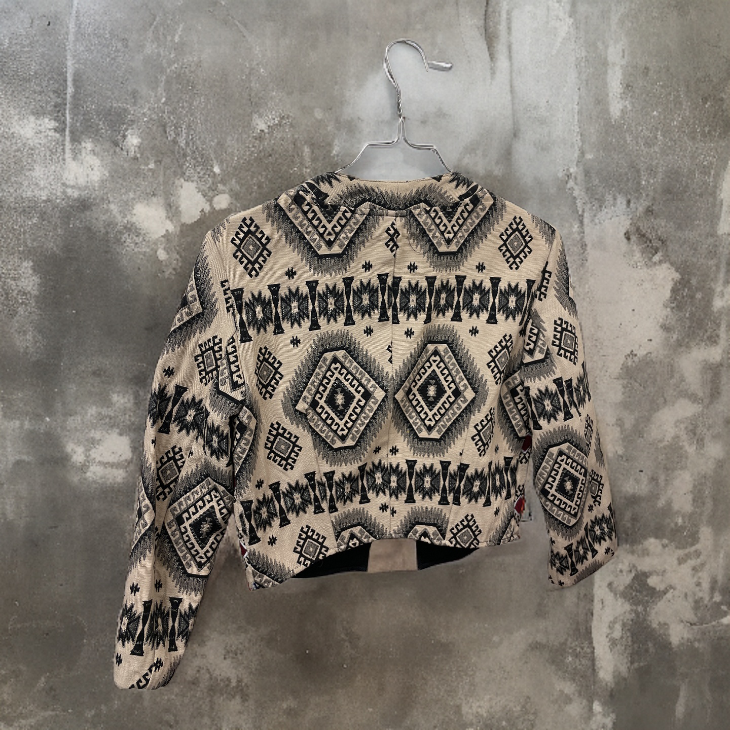 Rubynee Vintage y2k Multi Color Polyester women Geometric Print Jacket