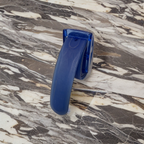 Vintage Unisex Smooth Silicone Rubber Leather Belt Plastic Buckle in Blue