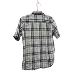 Rubynee  Vintage y2k dunnes mens short sleeve checkered shirt in blue
