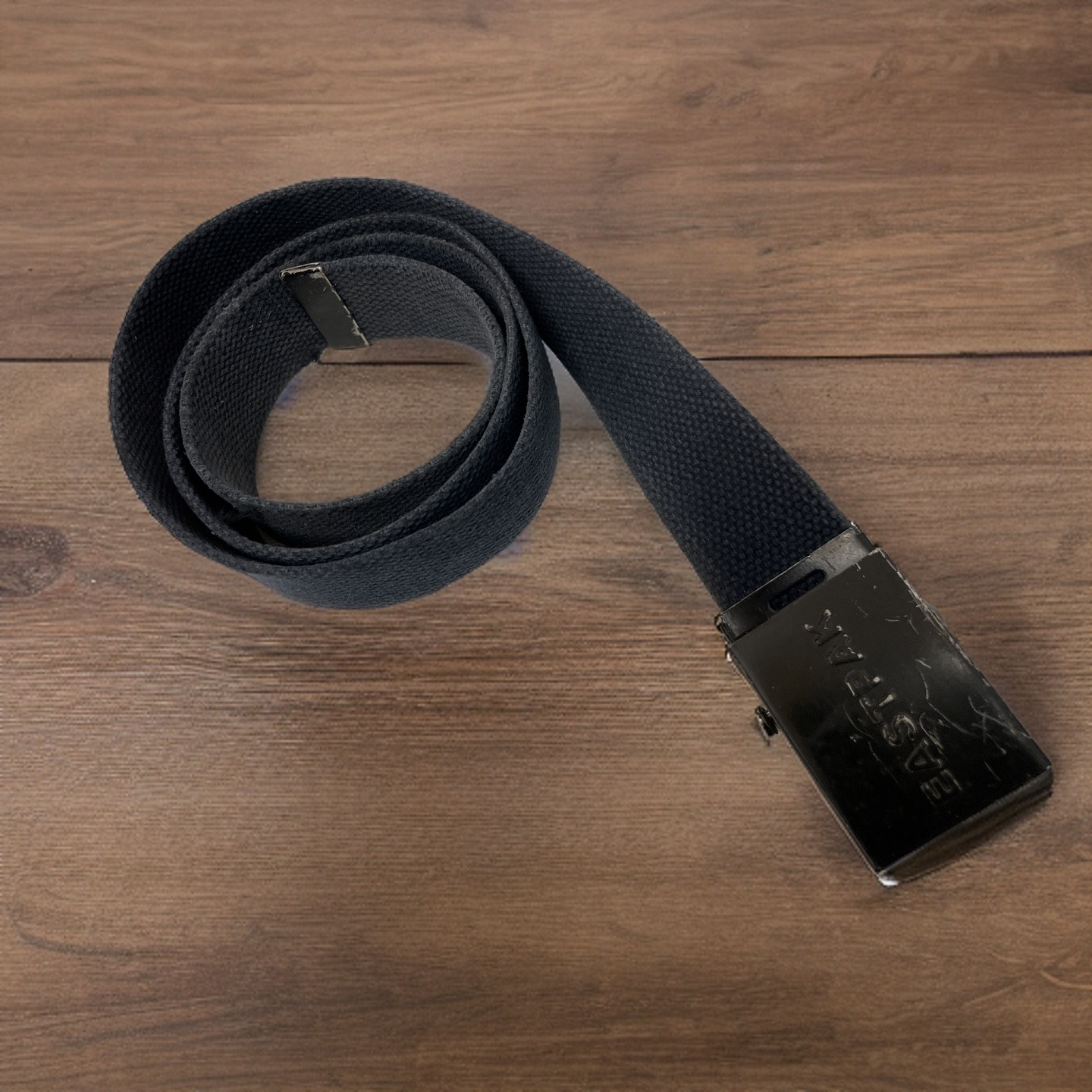 Vintage Fast pale military mens blue buckle belt size M