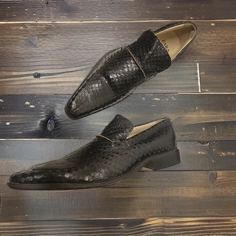 Vintage Zara luxury men black leather shoe size 41