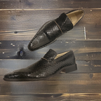 Vintage Zara luxury men black leather shoe size 41