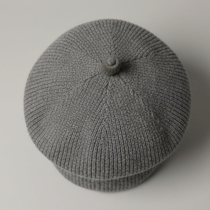 Grey Wool-Blend Beret SKU 7302