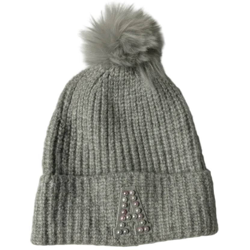 Grey Rib-Knit Beanie SKU 7301