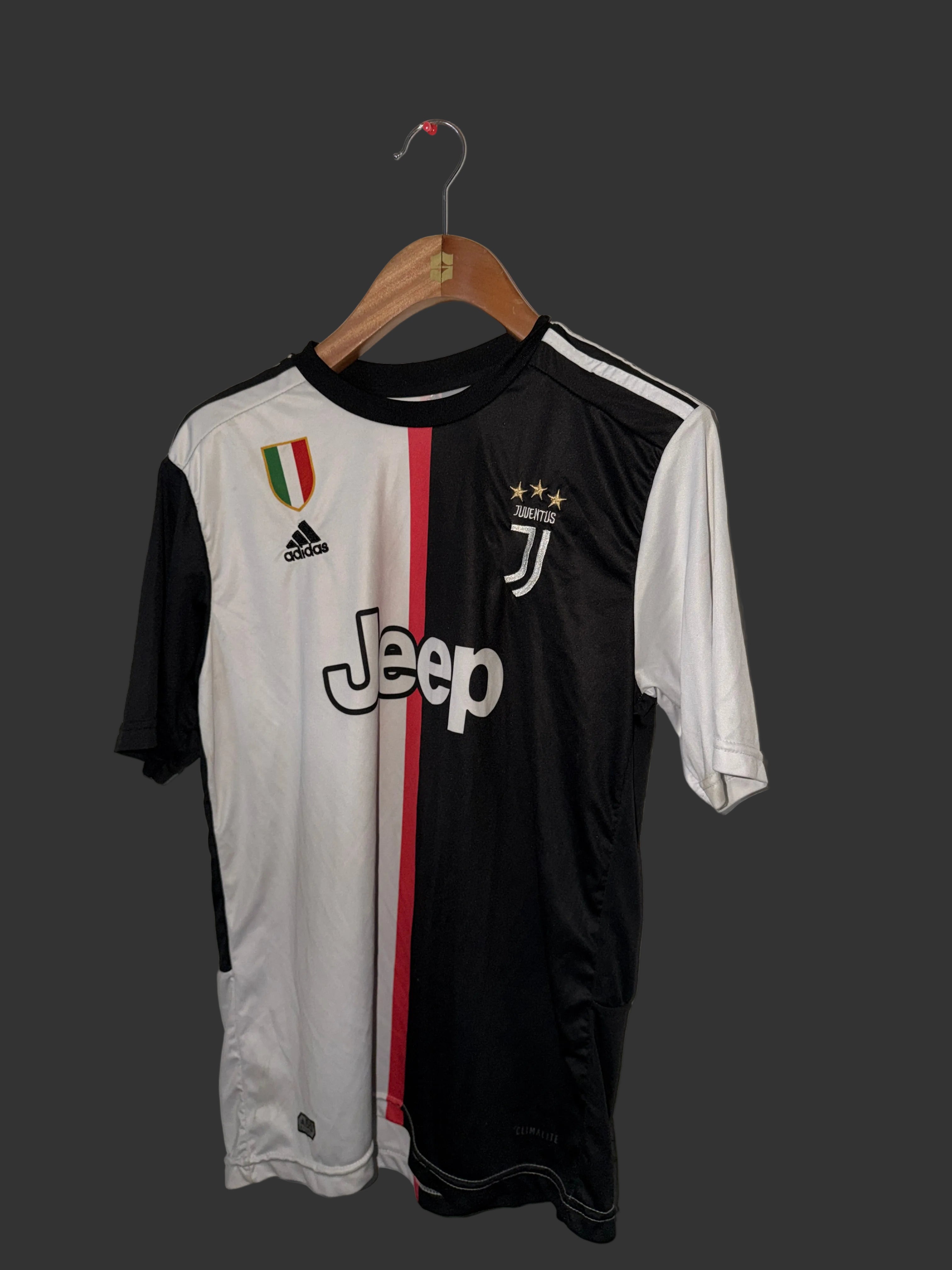 Adidas Juventus 2019/2020 home football shirt. 

