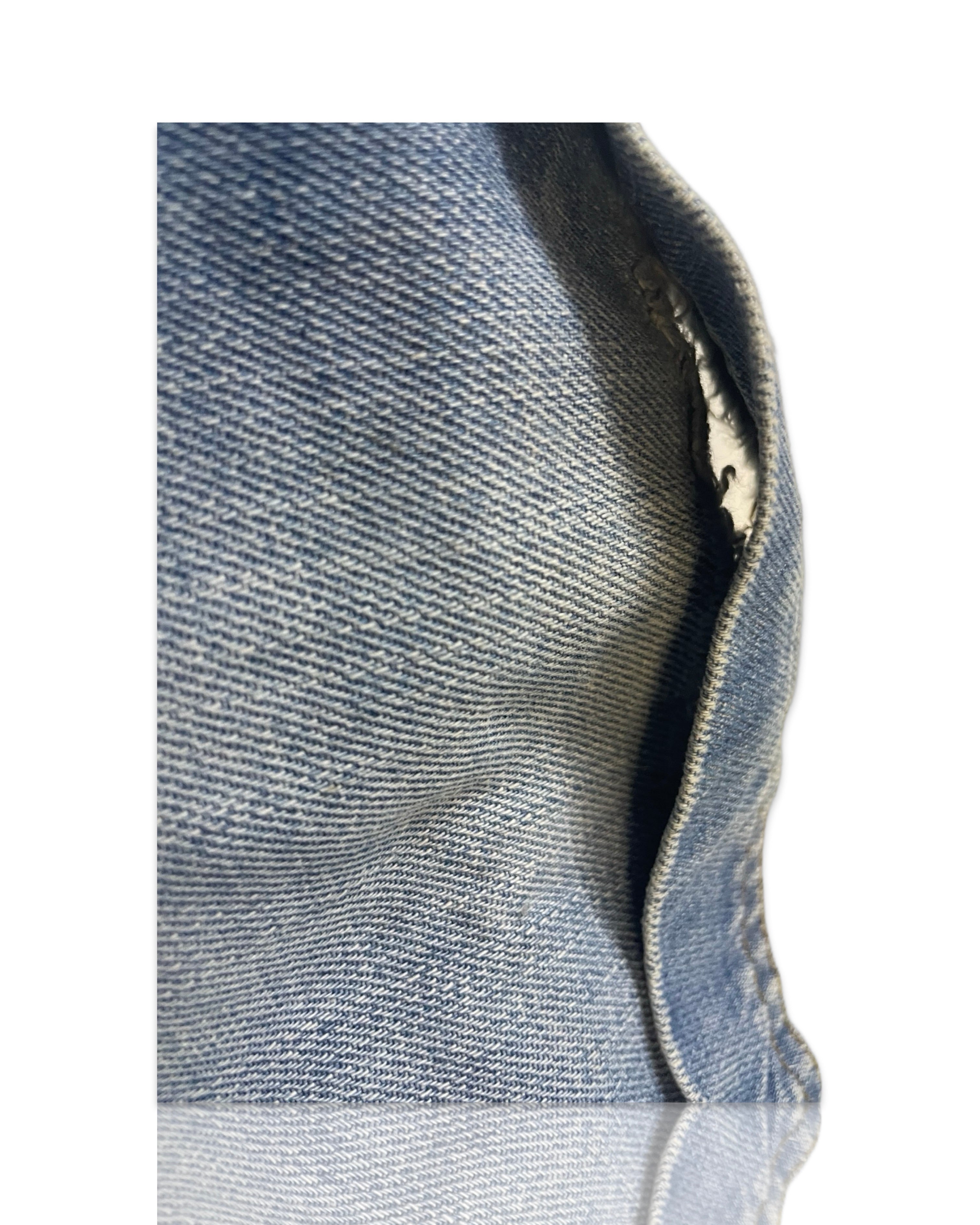 Henleys Jeans Adult 34x31 Medium Wash Straight Leg lap Pockets Baggy Mens Slight tear at the bottom|SKU 4250
