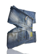 Henleys Jeans Adult 34x31 Medium Wash Straight Leg lap Pockets Baggy Mens Slight tear at the bottom|SKU 4250
