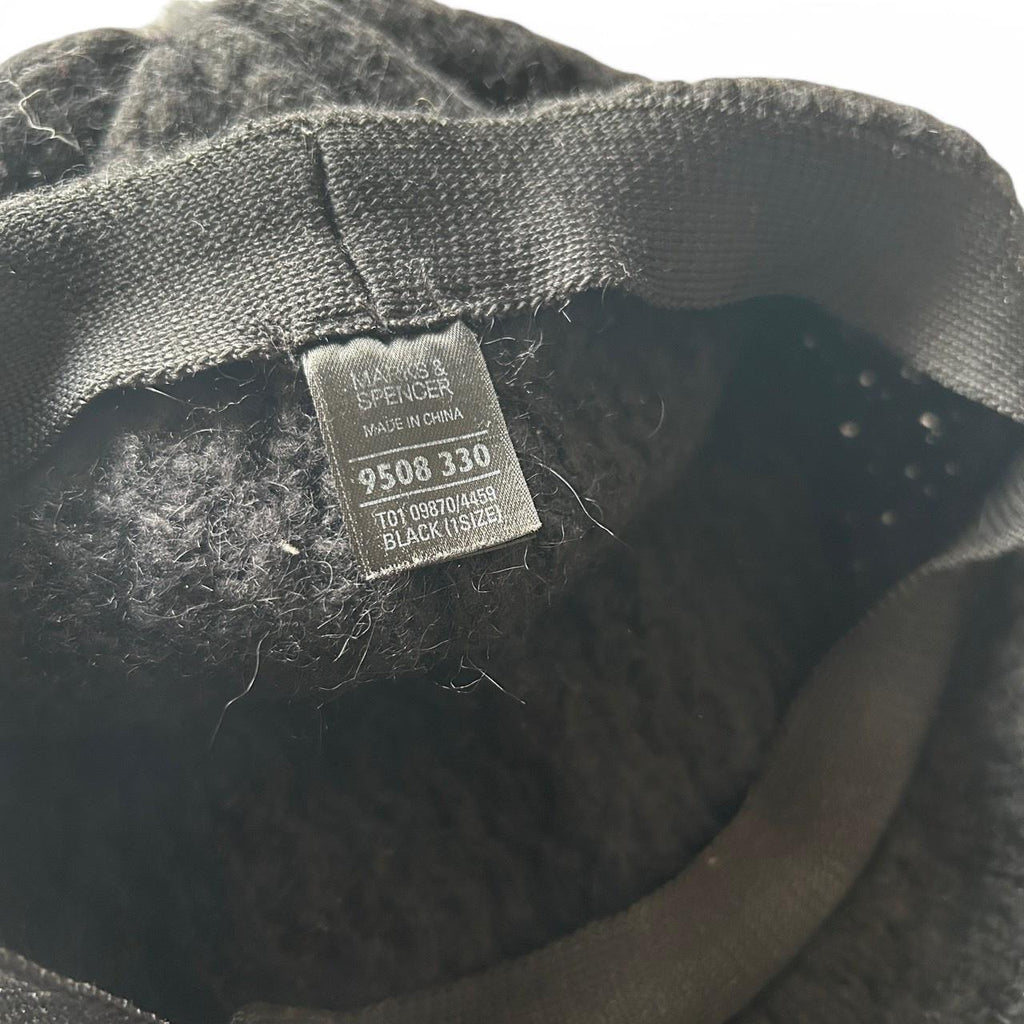 Black Marks & Spencer beanie hat #winteraccessories