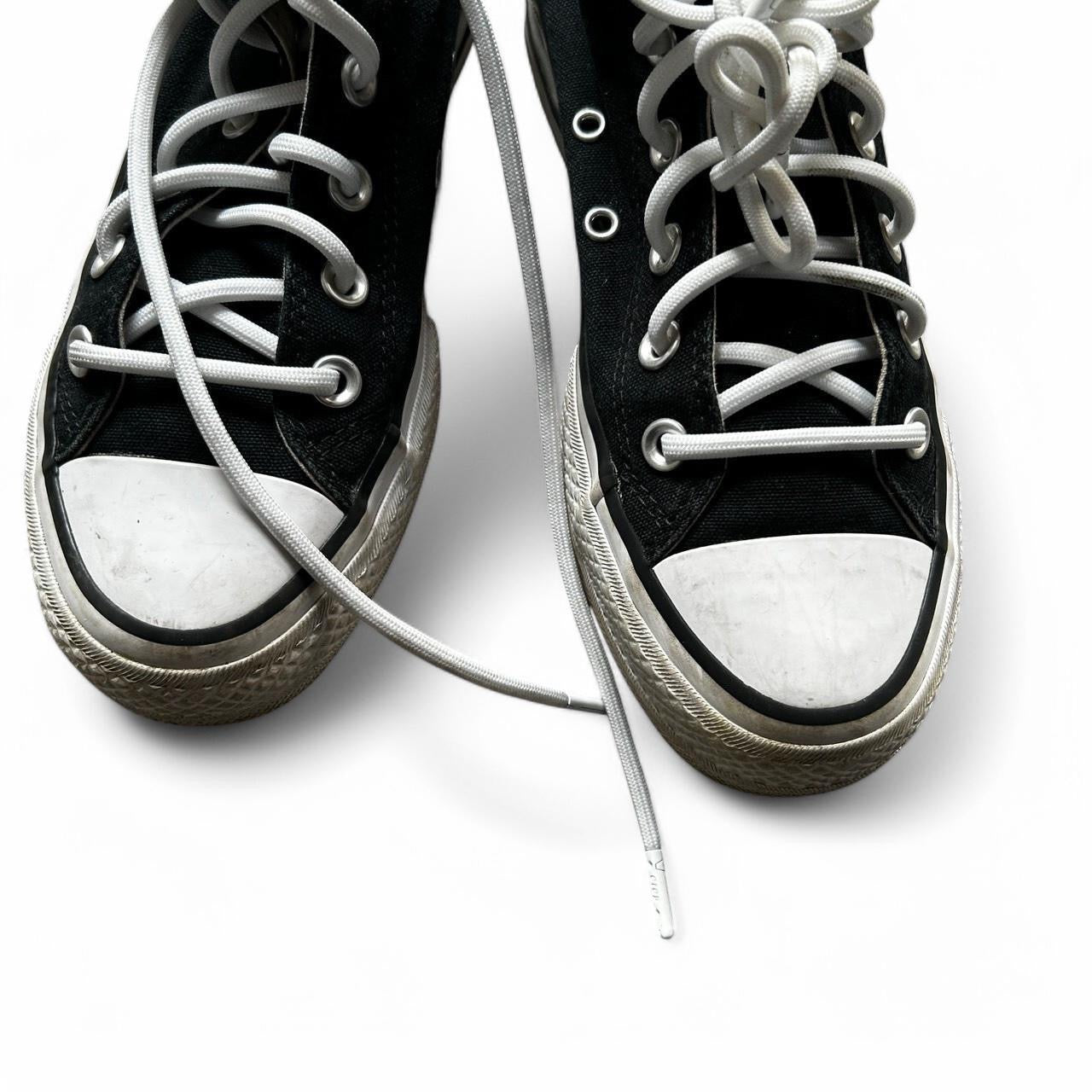 Black and white Converse trainers shoes women’s size uk 4 #skater sku 6825