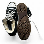 Black and white Converse trainers shoes women’s size uk 4 #skater sku 6825