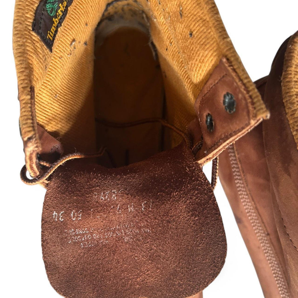 Vintage Men's Timberland brown boot With Rugged Outdoor Vibe Sku 6863A UK 13