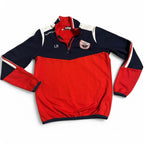 Navy and red masita quarter zip sweatshirt in small L 26 W19 sku 6893