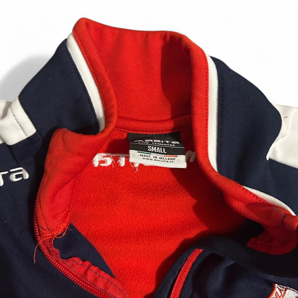 Vintage 90s Masarita Sport League Jumper 1/4 Sweatshirt ZipNeck L26 W19 SKU 6893