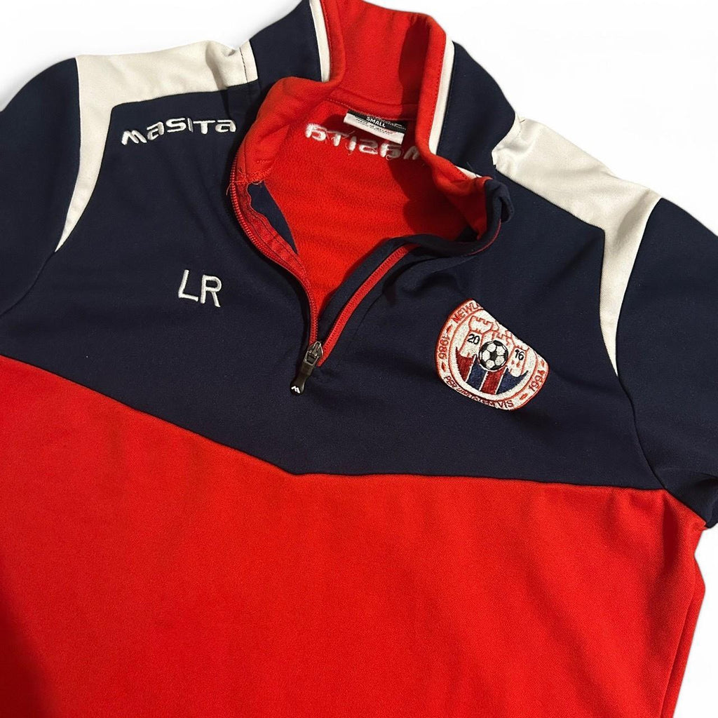 Vintage 90s Masarita Sport League Jumper 1/4 Sweatshirt ZipNeck L26 W19 SKU 6893