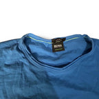 Hugo Boss blue Contrast Circle Logo Print T-shirt in small sku 6905