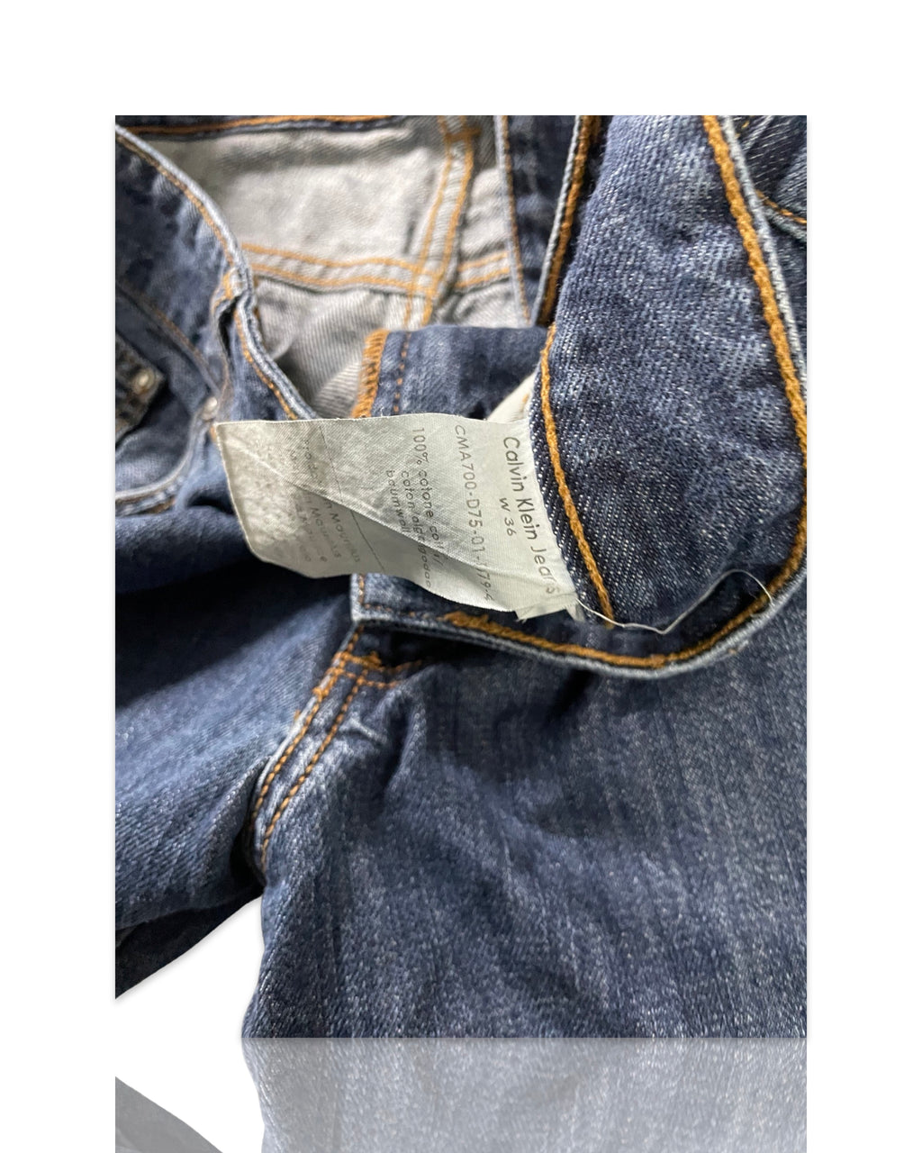 Calvin Klein Mens vintage denim blue jeans waist 36 |length 33
