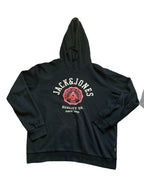 JACK & JONES Logo Sweat Hood 2 Col 22/23 Black - Size L/XL