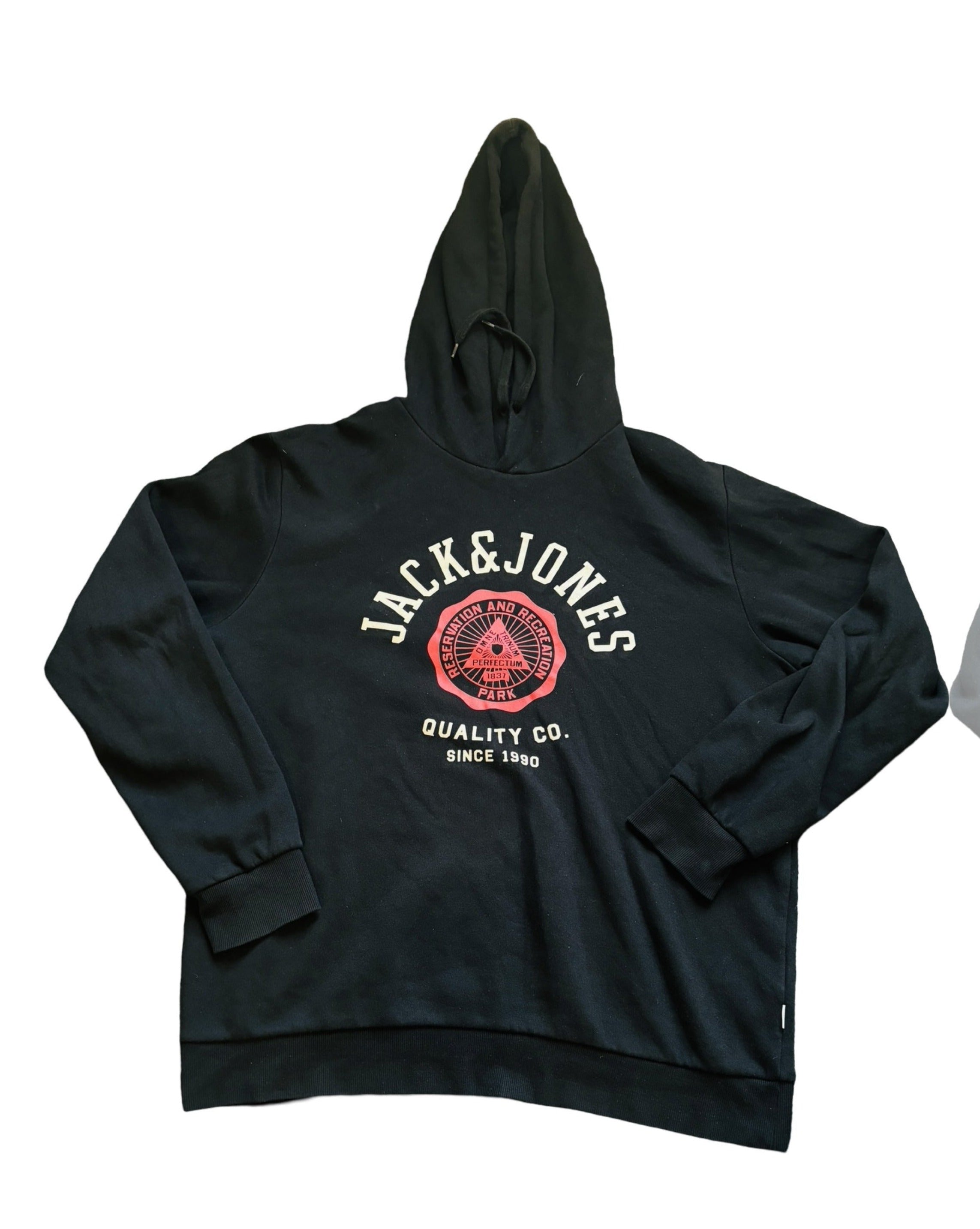 JACK & JONES Logo Sweat Hood 2 Col 22/23 Black - Size L/XL