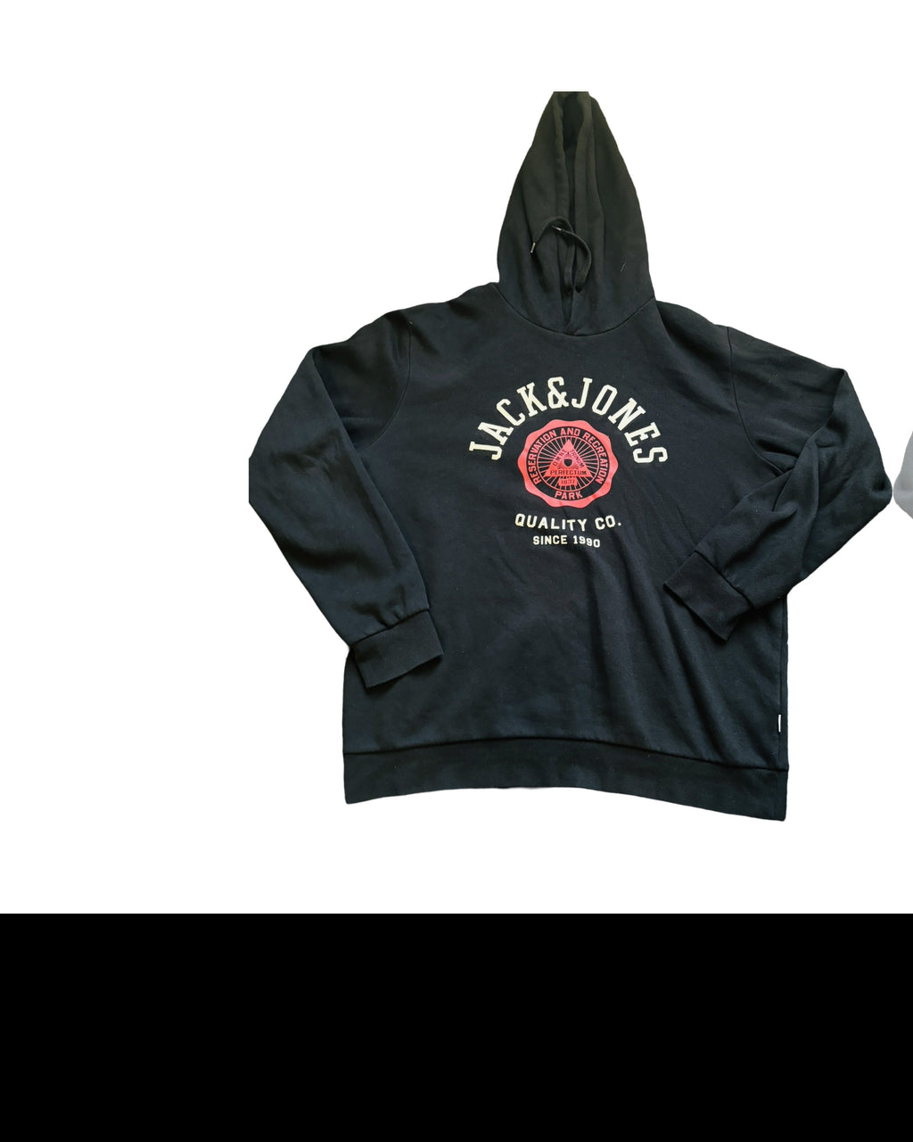 JACK & JONES Logo Sweat Hood 2 Col 22/23 Black - Size L/XL
