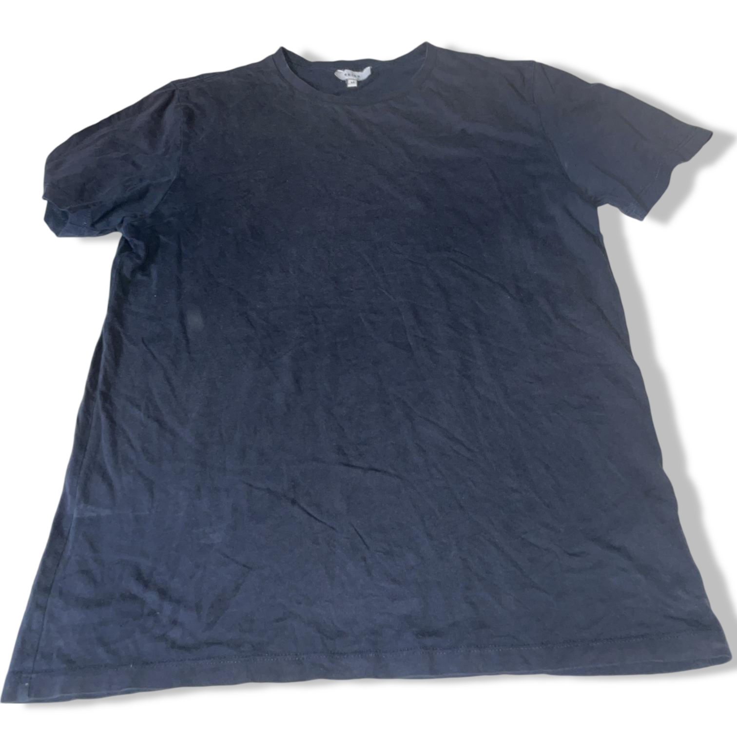 Vintage Reiss Men's Plain Navy Blue Medium  t-shirt |L27W19|SKU 5521