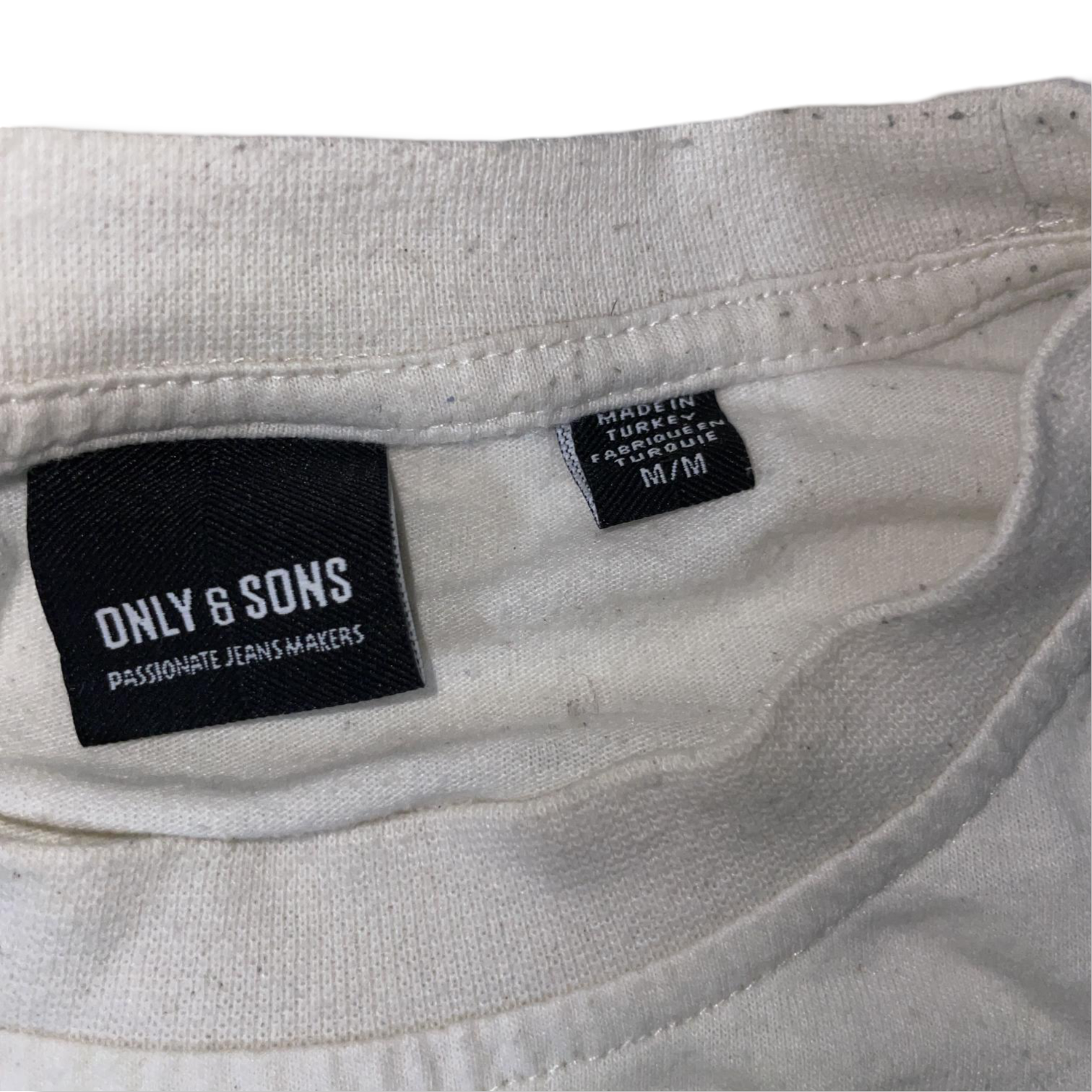 Vintage men's Only & Sons oversized t-shirt with mountain trail back print in white in M|L29W20|SKU5522