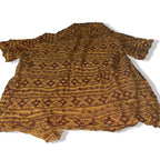 Vintage women Hawaiian orange geometric print in L shirt|L27W19|SKU 5524