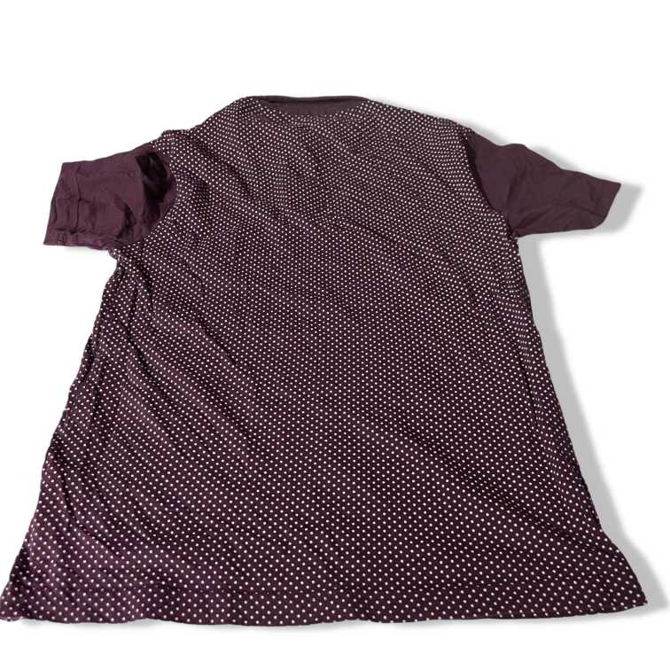 Vintage Penguin polka dot burgundy Polos for Men SLIM fits in M|L27 W18|SKU 5525