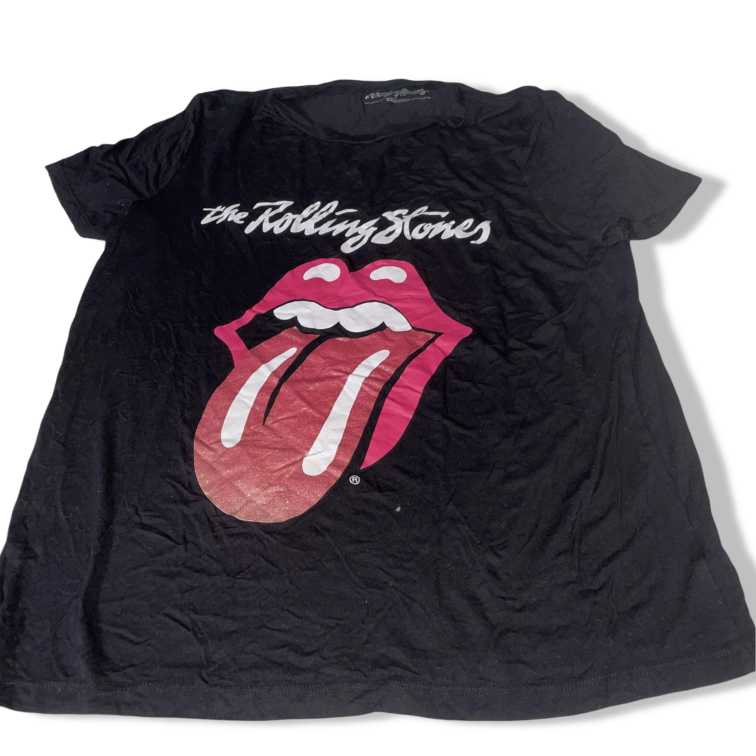 Vintage The rolling stones t- shirt womens size M BLACK|L26 W19|SKU 5526