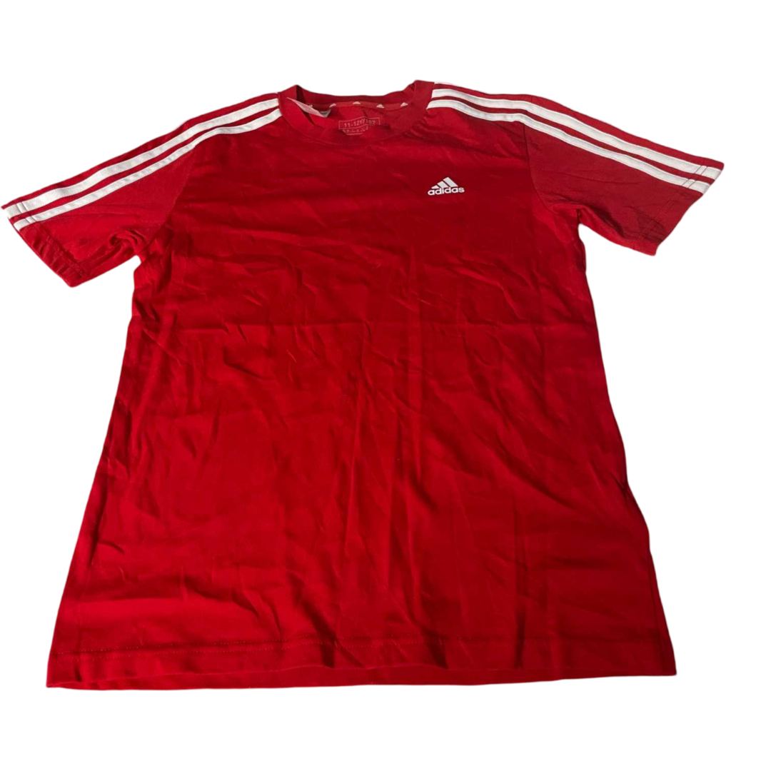 Vintage men Adidas essential 3-stripe red tees in XS|L25 W16| SKU 5532