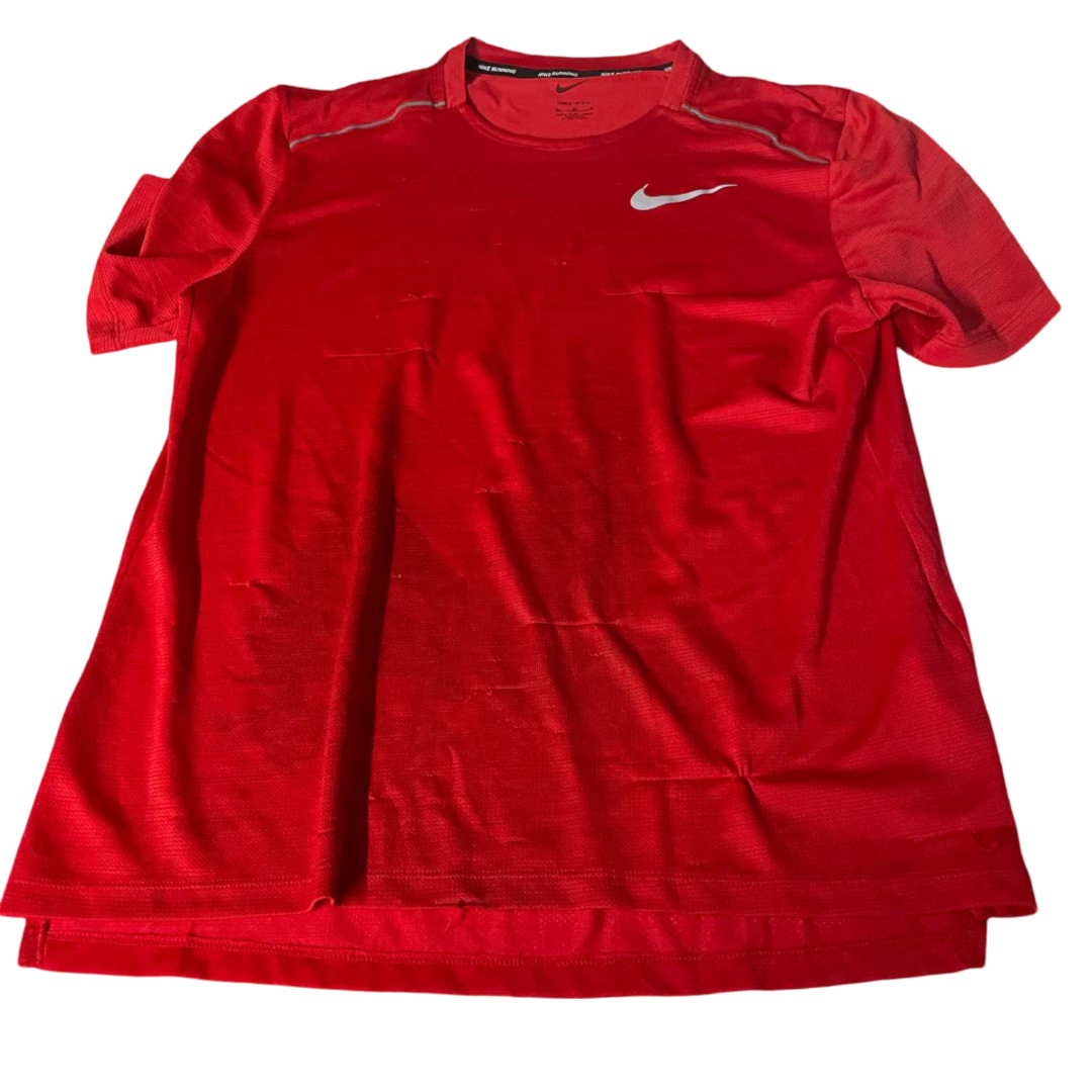 Vintage men Nike Dri-fit miler red running tees in M|L27 W18|SKU 5533