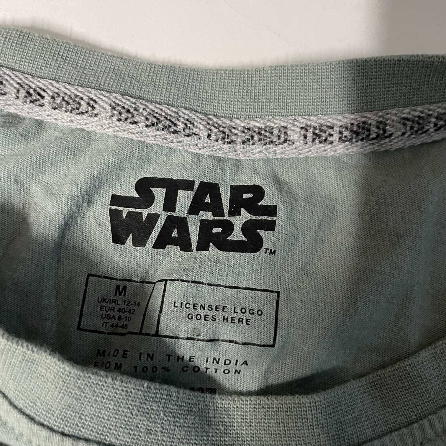 Vintage men Star wars baby yoda grogu graphics green short sleeve tees in M|L23 W23|SKU 5534