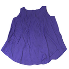 Vintage women purple pleated tank button down top in L/XL|L26 W17|SKU 5535