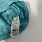 Vintage men Maine New England classic green 1/4 button V-neck tees in L| L27 W23|SKU 5536