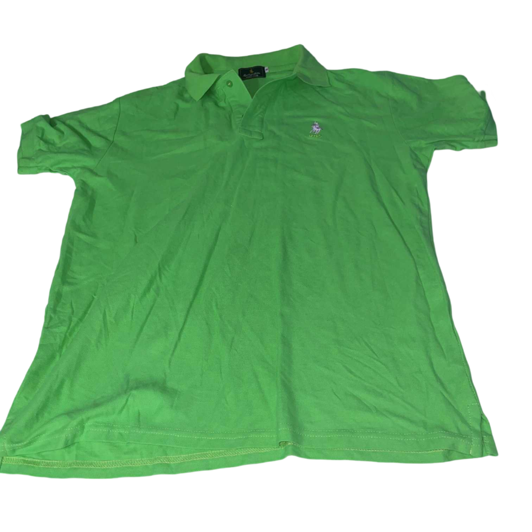 Vintage men RCBC Polo club green short sleeve polo shirt in L|L30 W21|SKU 5537