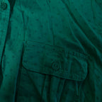 Vintage women Dressbarn pattern green long sleeve shirt in S|L27 W18|SKU 5539