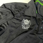 Vintage men Playerytees Sport black polo tees in L|L31 W20|SKU 5541