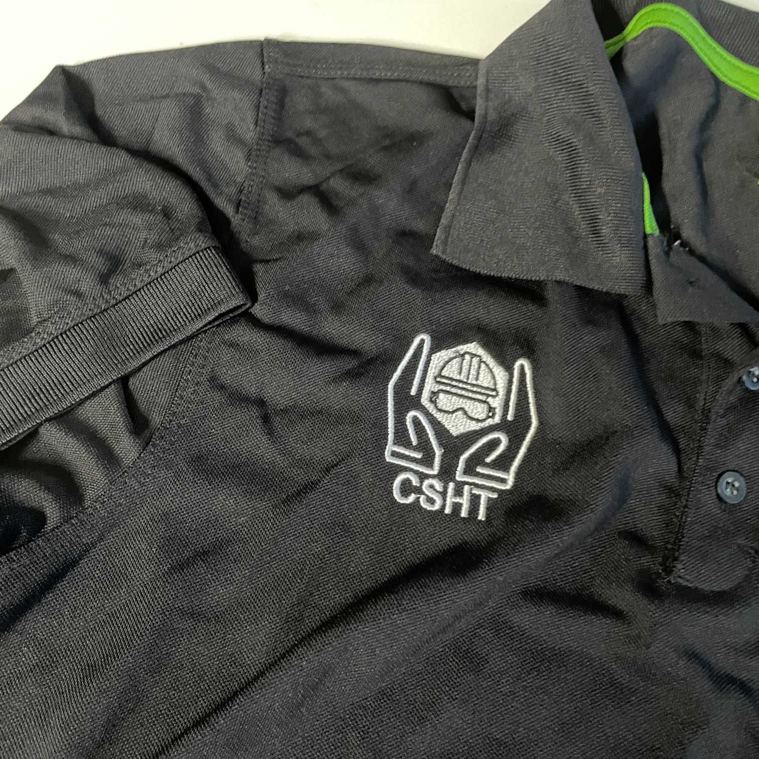 Vintage men Playerytees Sport black polo tees in L|L31 W20|SKU 5541