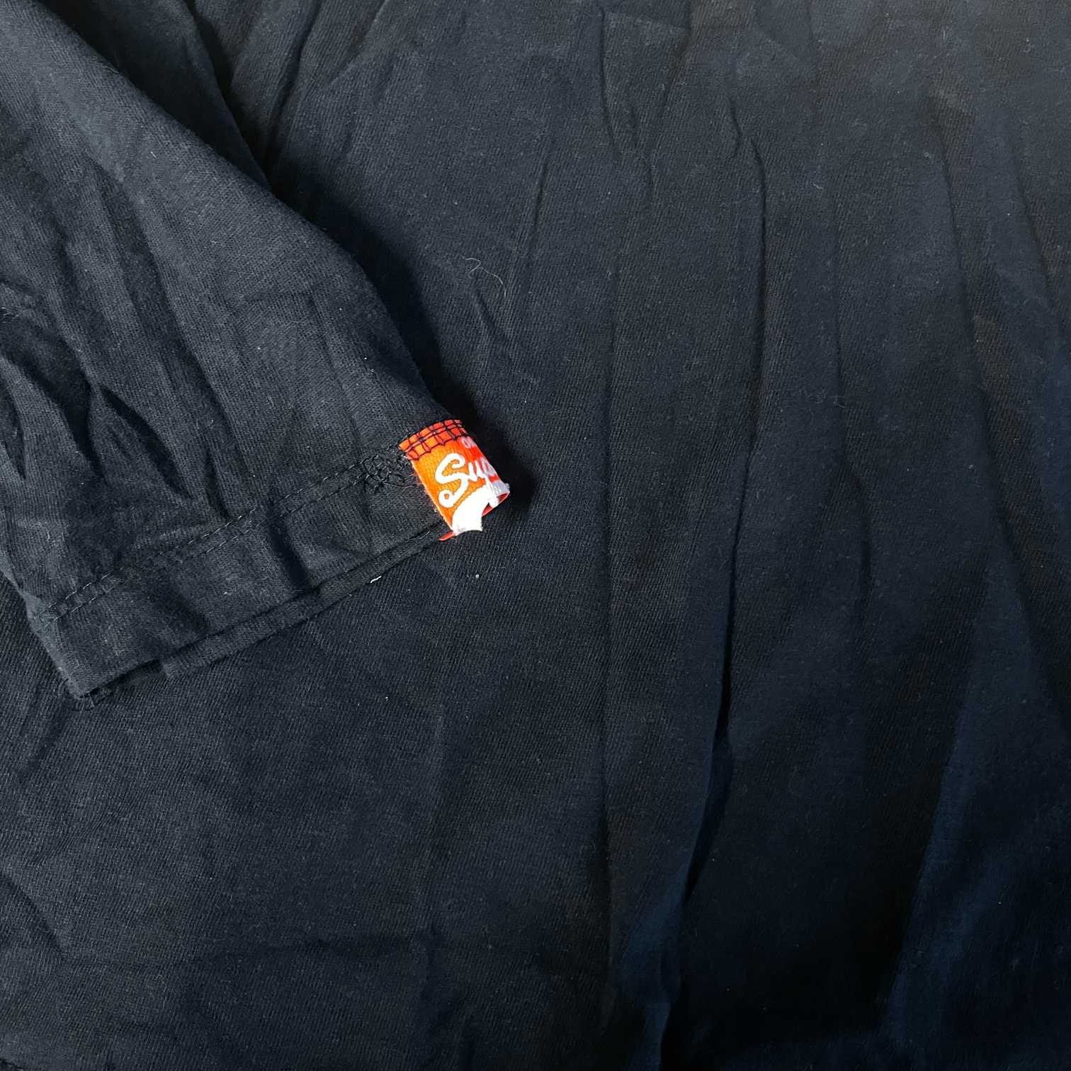 Vintage men Superdry black long sleeve tees in L|L27 W20|SKU 5542