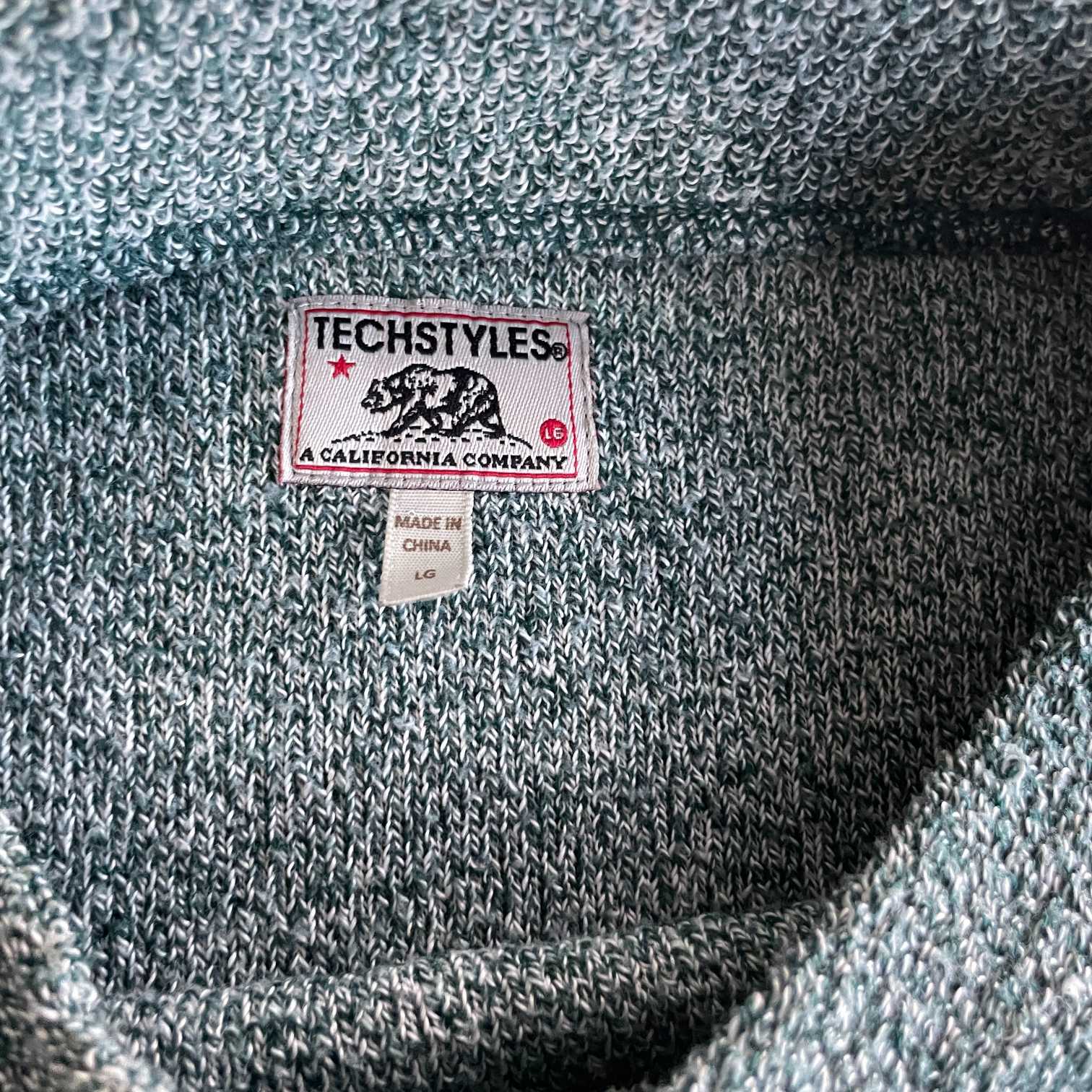 Vintage Techstyles crew neck New york print grey fleece sweatshirt in L|L28 W22| SKU 5556