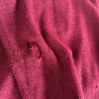 Vintage unisex Lacoste Maroon v-neck oversize sweatshirt in XL|L27 W27|SKU 5558