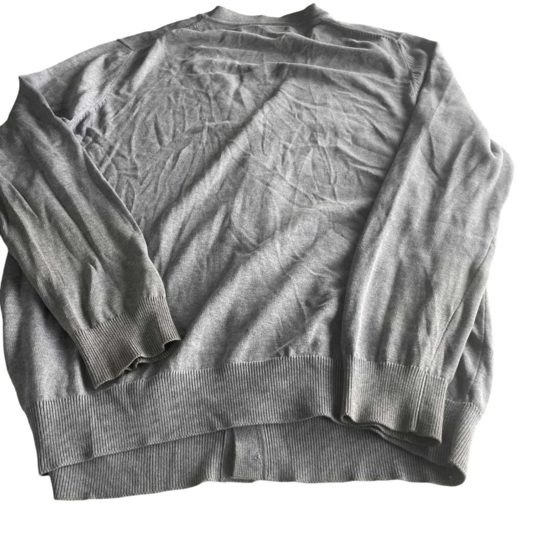 Vintage unisex Ben Sherman grey V-neck button down oversize sweatshirt in XL|L30 W20|SKU 5559