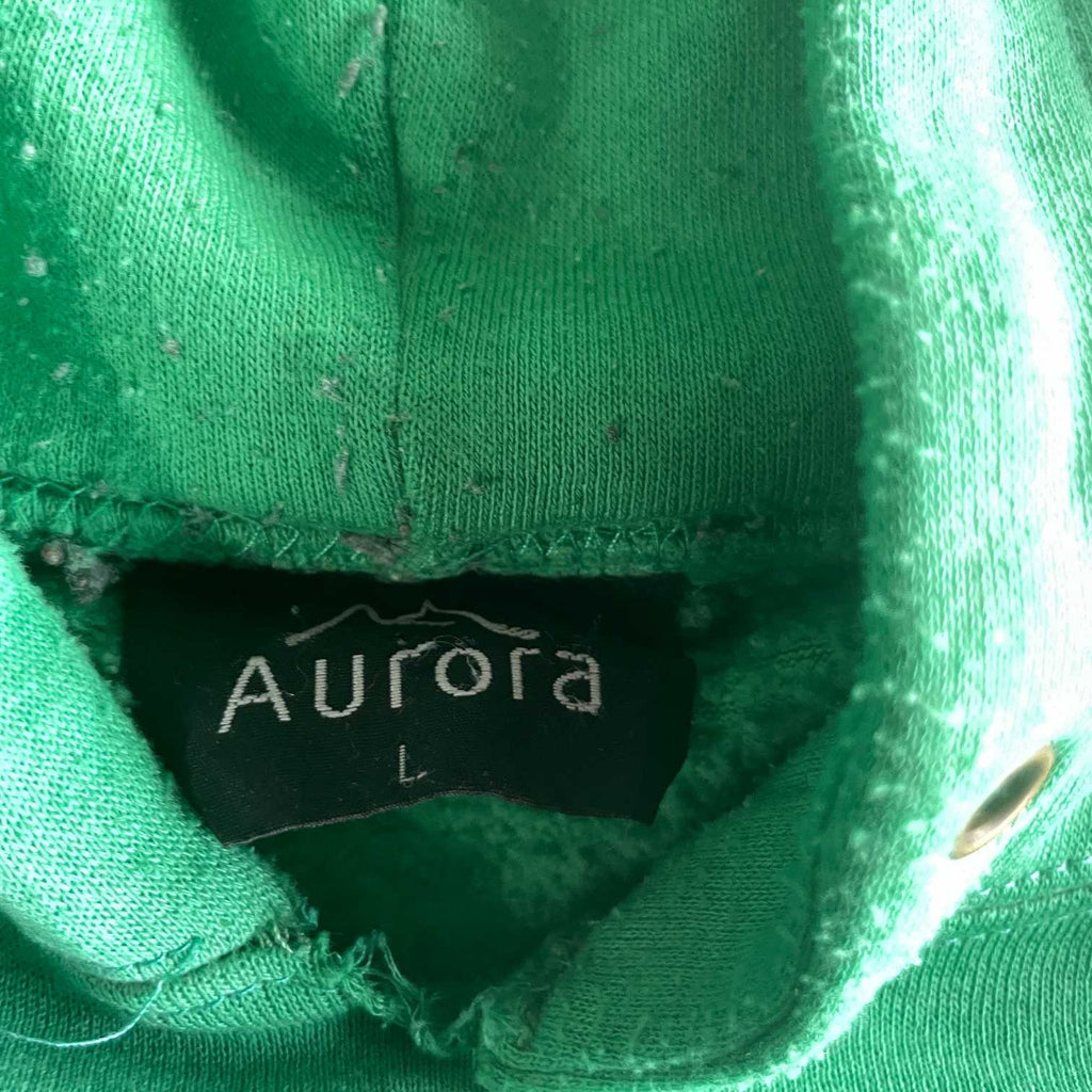 Vintage men Aurora green Skydivers graphics hoodie in L| L27 W20|SKU 5561