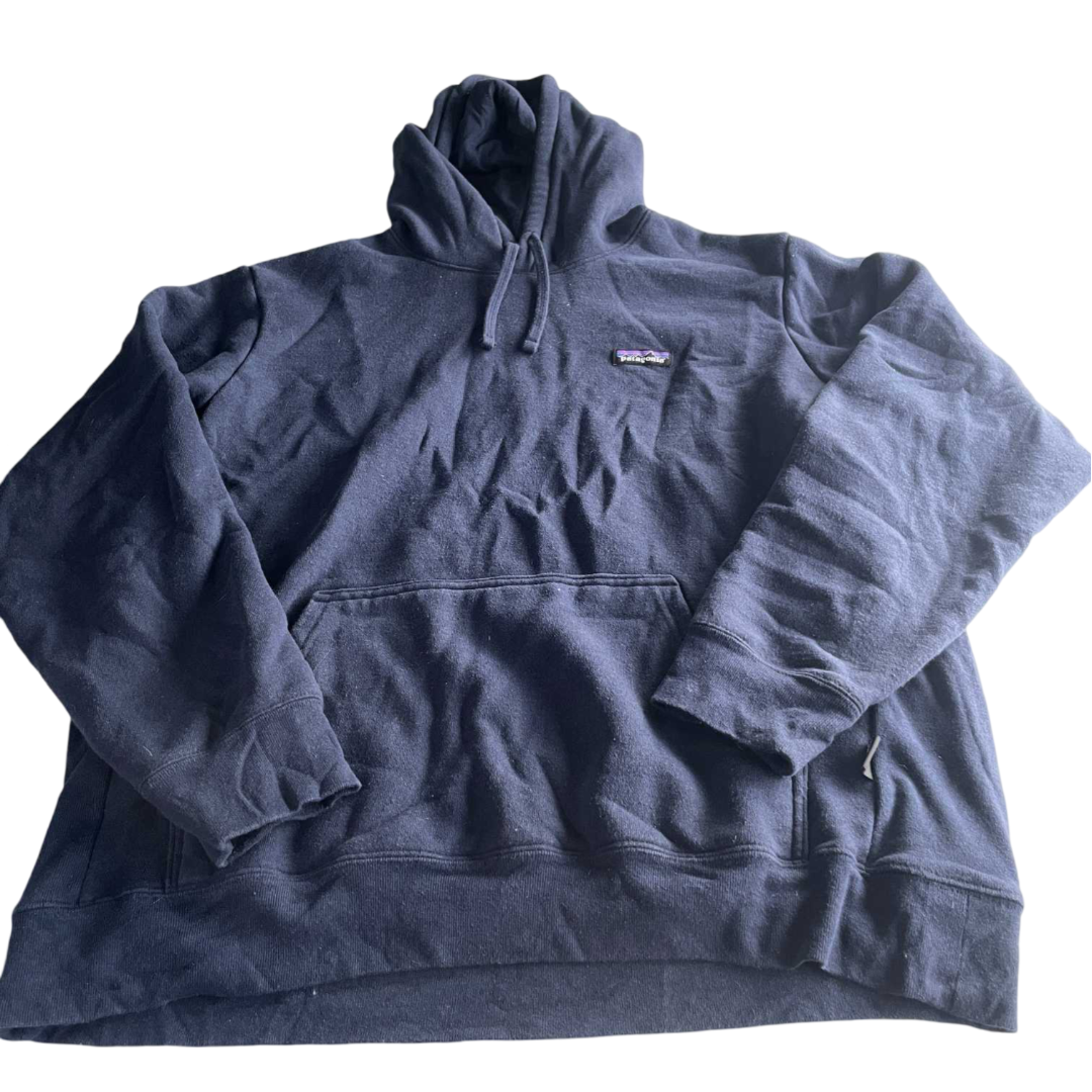 Vintage men Patagonia regular fit navy blue hoodie in L L29 W21 SKU 5563 weighnpayclothingstore