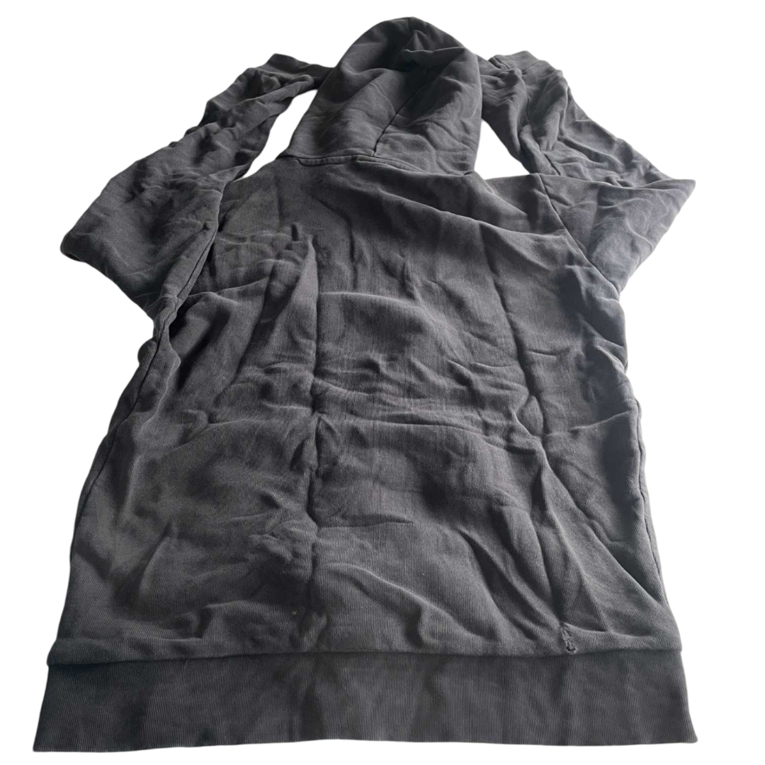 Vintage men Adidas Original big leaf three stripe logo graphics black hoodie in L|L26 W20|SKU 5566