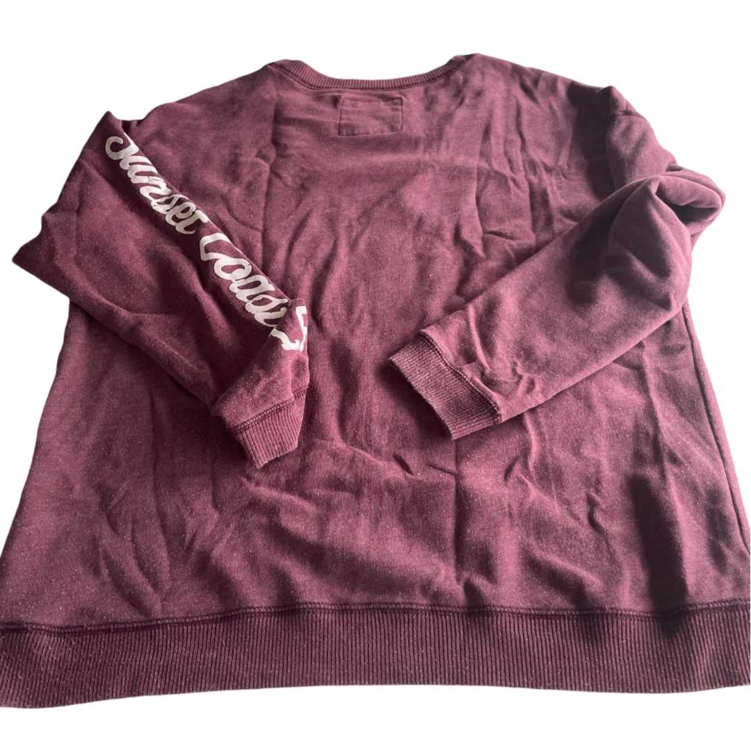 Vintage mens Hollister California purple regular fit sweatshirt in M|L29 W23|SKU 5568