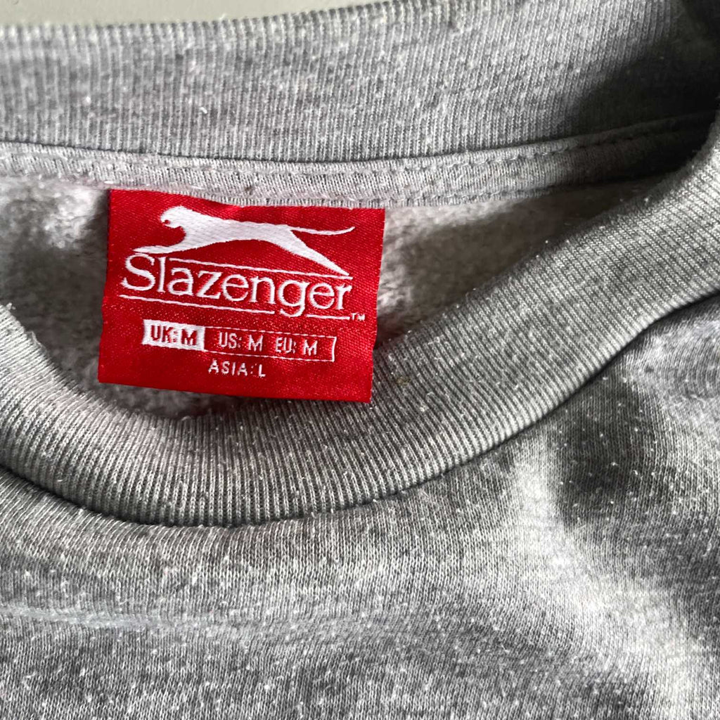 Vintage men Slazenger grey crew neck sweatshirt in L |L28 W22|SKU 5569
