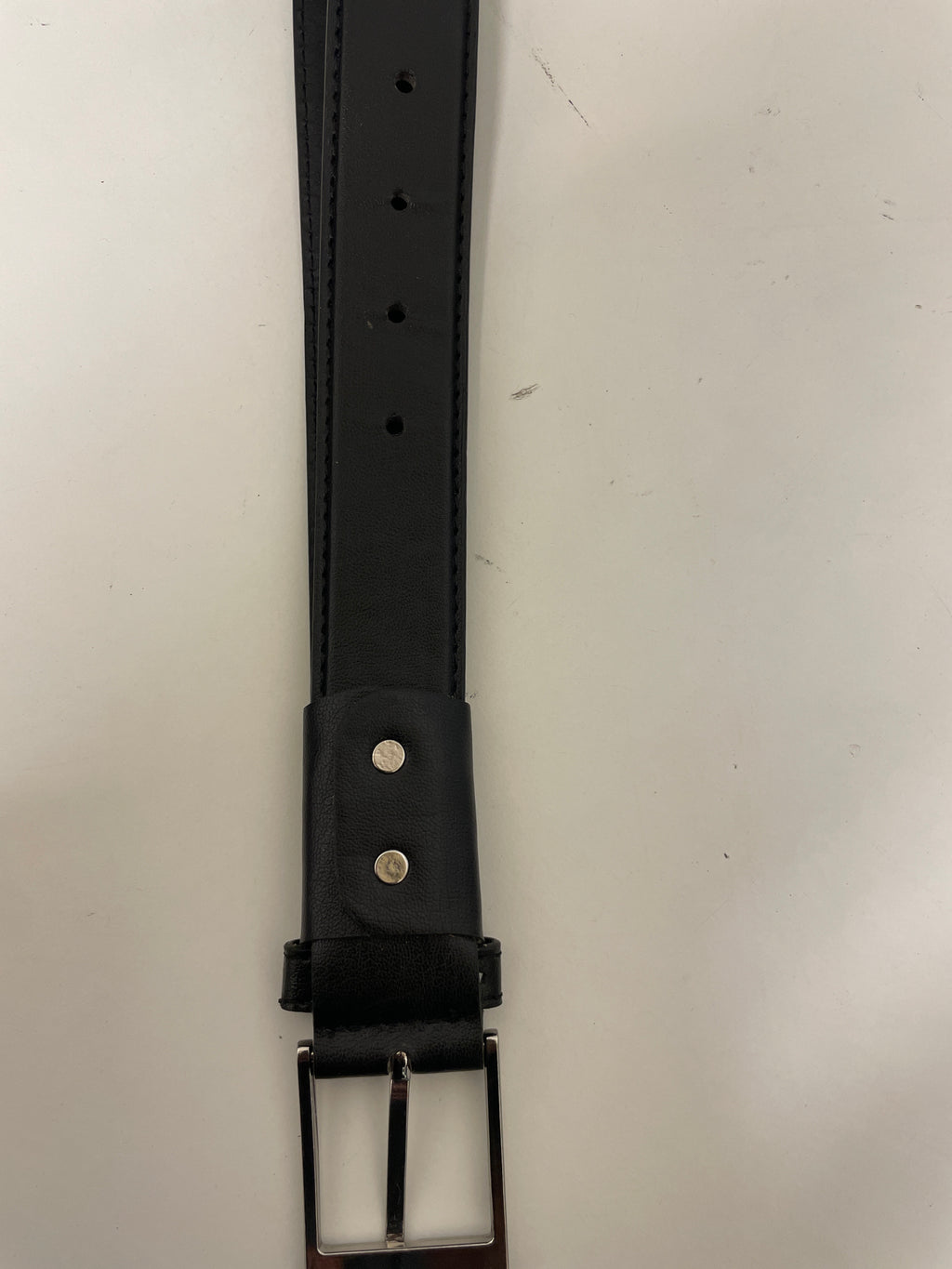 Vintage black leathers men belt