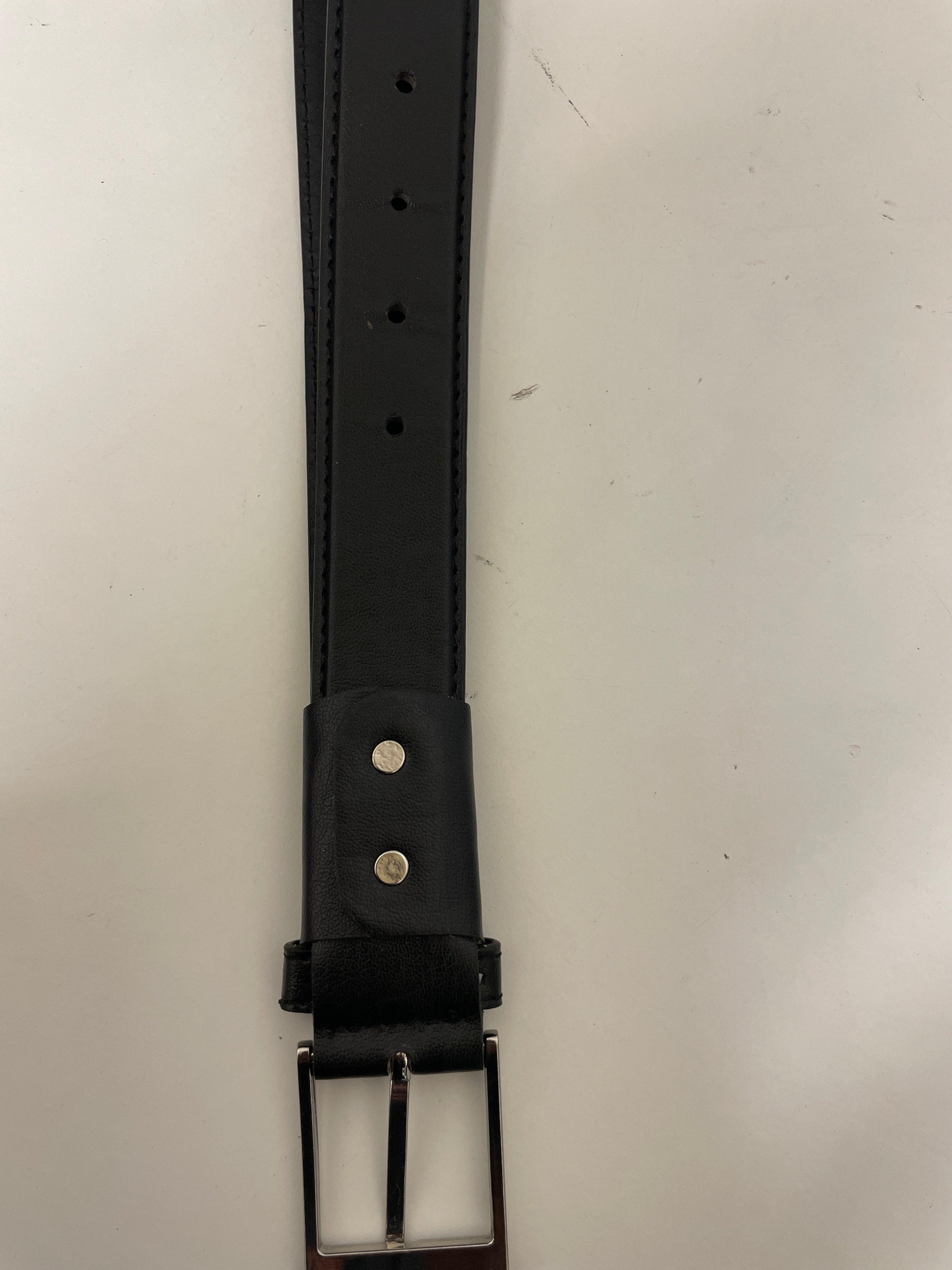 Vintage black leathers men belt