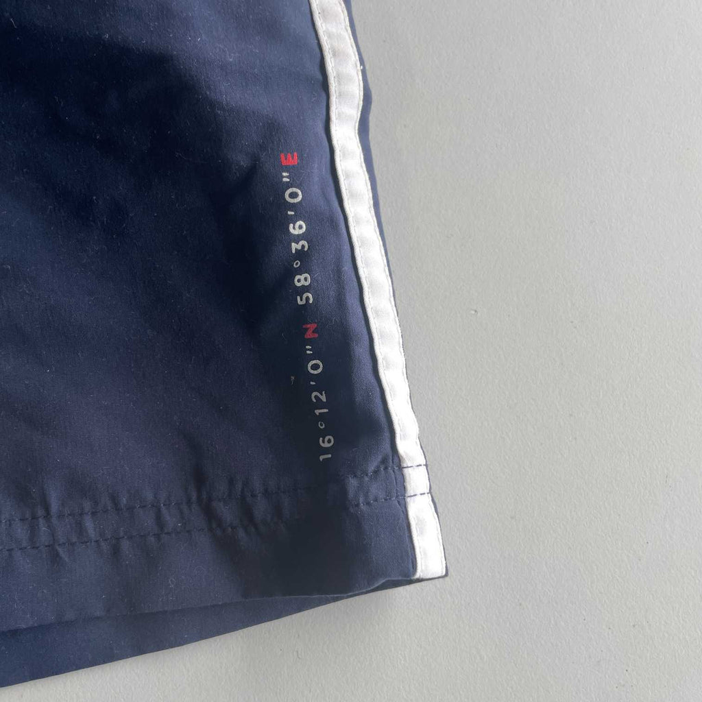 Vintage men Race marine navy blue bermuda short in M|L6 W30|SKU 5575