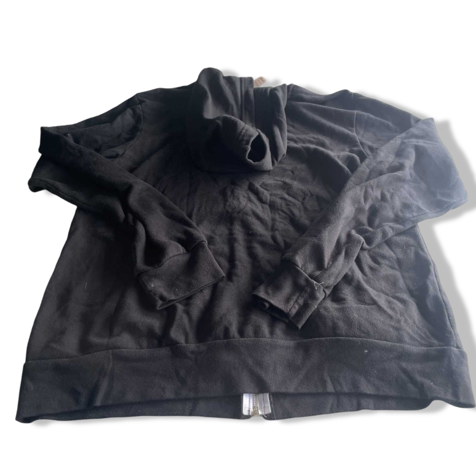 Vintage men Navigator full zip regular fit black hoodie in L| L28 W19 |SKU 5578